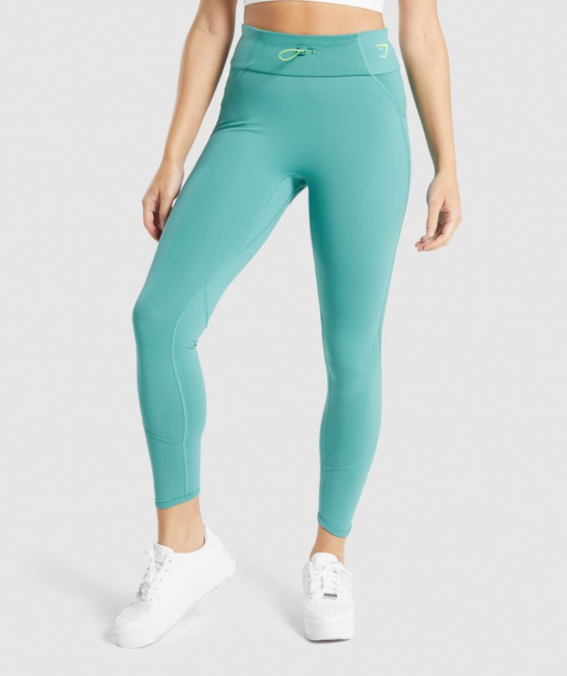 Women\'s Gymshark Pulse Leggings Turquoise | CA N637D8